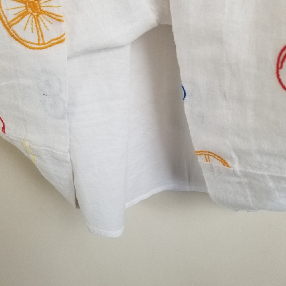 C&C Linen Blend Fruit Dress XL NWT - Picture 5 of 15